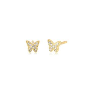 Diamond Baby Butterfly Stud Earring - image 1